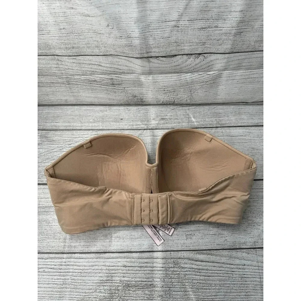 VICTORIAS SECRET Nude Body by Victoria Lined Strapless Underwire Bra Sz 34DD - Picture 2 of 4